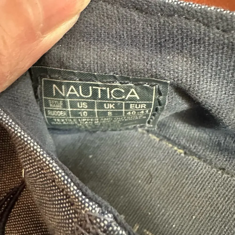 Nautica Slip On Solid Blue Rudder Espadrilles Shoes Summer 10 Coastal Beach
